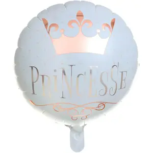 RueDeLaFete Ballon aluminium rond 45 cm : Princesse pas cher