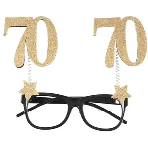 RueDeLaFete Lunettes âge pailleté 70 ans pas cher