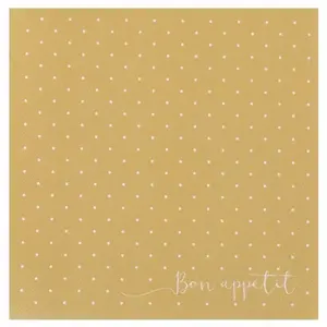 Comparateur de prix : Paquet de 12 Serviettes POIS airlaid 40x40cm, Or