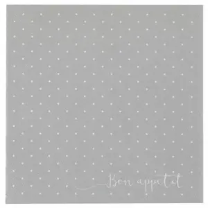 Comparateur de prix : Paquet de 12 Serviettes POIS airlaid 40x40cm, Argent
