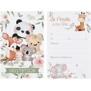 RueDeLaFete CARTES INVITATION ANNIVERSAIRE EXPLORATEUR 11X17CM pas cher