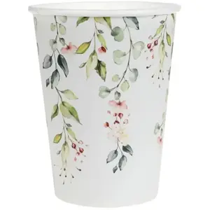 Comparateur de prix : SANTEX Lot de 10 Gobelets en carton pour décoration fête nature floral Champêtre 27c