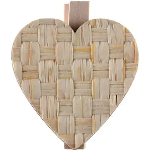 RueDeLaFete Sachet de 6 Coeurs Romance Champêtre sur pince pas cher