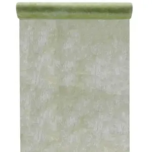 SANTEX Chemin de table Fanon vert Olive/Sauge 28 cm x 5m (x1) REF/3586 pas cher
