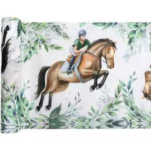 Santex mariage Chemin de table jetable Hippique - Equitation 30 cm x 5 m pas cher