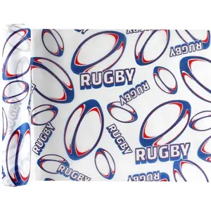 JOUR DE FETE Chemin de table - Rugby - 30 cm x 5 m pas cher