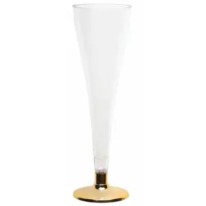 Santex 6 FLÛTES À CHAMPAGNE 12CL OR CHROME Or pas cher