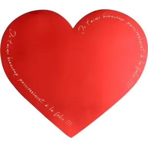 Non communiqué set de table carton cur amour 33cm rouge - chalayer 000783100000007 pas cher