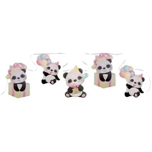 Comparateur de prix : BANDEROLE PANDA 15X20CM 5M MULTICOLORE