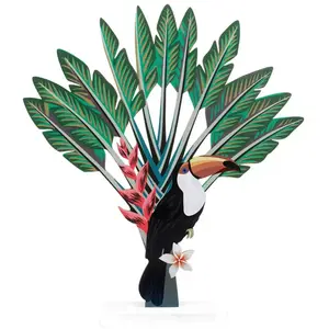 Non communiqué décoration toucan bois 18x4x20cm - chalayer 000801800000099 pas cher