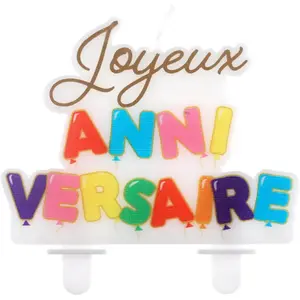 RueDeLaFete Bougie Joyeux Anniversaire pas cher