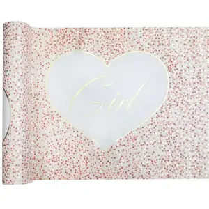 Chemin de table Girl & Boy Rose - 3 mètres pas cher