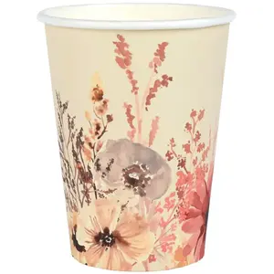 Non communiqué 10 gobelets carton amour floral 27cl ivoire - générique 000833400000025 pas cher