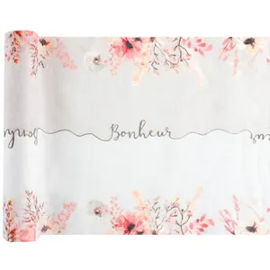 Comparateur de prix : SANTEX Chemin De Table Voile Amour Floral 28cmx3m Ivoire