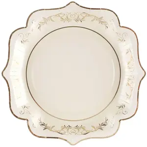 Non communiqué 8 assiettes carton la vie est belle 21cm blanc - générique 000832200000025 pas cher
