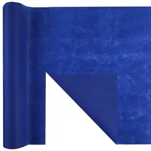 RueDeLaFete Chemin de table Harmony 3 EN 1 prédécoupé 4m, Bleu roy pas cher