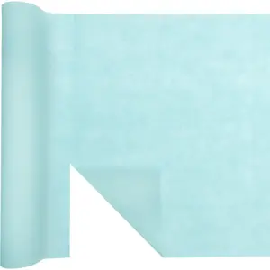 Chemin de table Harmony 4,8 m prédécoupé Bleu clair pas cher