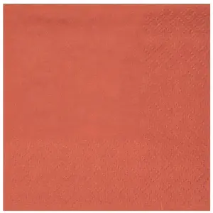 Comparateur de prix : Sachet de 25 Serviettes en papier éco 33 x 33 cm, Terracotta
