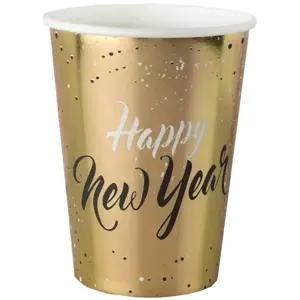 Lot de 10 Gobelets Happy New Year 25cl, OrVendu parruedelafete