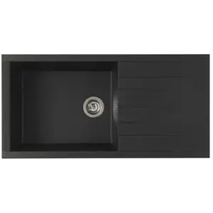 DIADEM Evier à encastrer avec 1 bac Cube - Noir pailleté - 100x50cm pas cher
