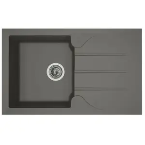 Comparateur de prix : STRADOUR Evier Aloa 1 bac 1 égouttoir gris béton