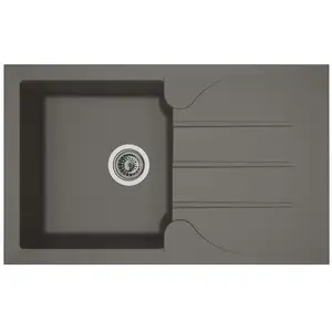 DIADEM Evier à encastrer ALOA - SMC - Gris béton - 81x50cm pas cher