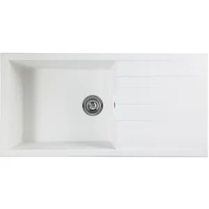 Comparateur de prix : STRADOUR Evier à encastrer CUBE, en SMC BLANC UNI - 17, 1 bac, dim. 1...
