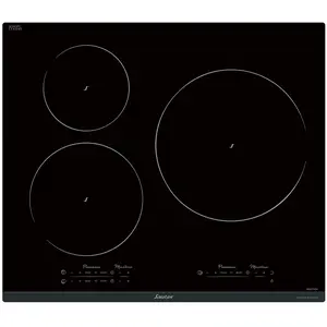 Table de cuisson à induction 60cm 3 feux 7400w noir Sauter SPI9544B pas cher