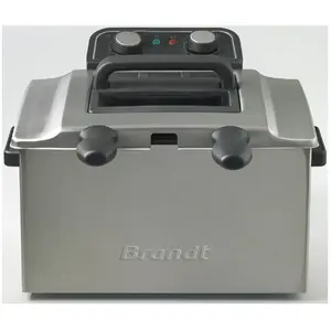 BRANDT Friteuse 1,2kg de frite 5l d'huile 3000 Watts FRI2203E inox pas cher