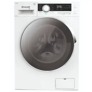 Lave linge front BRANDT WFB384QW 8 kgs 1400 tours induction pas cher
