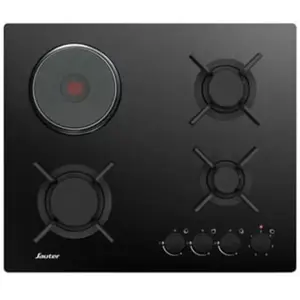 Sauter - table de cuisson mixte 60cm 4 feux noir spg3601bm - SPG3601BM pas cher