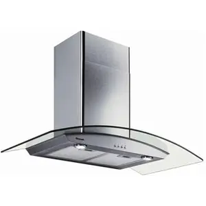 Brandt - hotte décorative murale 90cm 827m3/h inox et verre - ad1070x TU pas cher