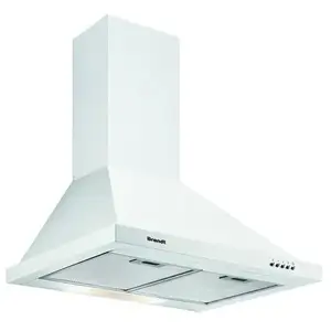 Brandt - hotte décorative murale 60cm 600m3h blanc ad1006w - ad1006w pas cher