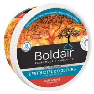 Comparateur de prix : Boldair Destructeur d'odeurs - gel solide - bois ambré Boldair