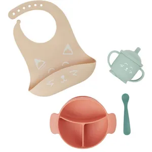 Comparateur de prix : Babymoov Coffret Repas 15-24 m LEARN'ISY, 1 Bol, 1 Tasse, 1 Bavoir, 1 Cuillère, Renard