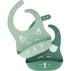 Comparateur de prix : Babymoov Lot de 2 bavoirs en silicone BIB'ISY, avec poche ventrale