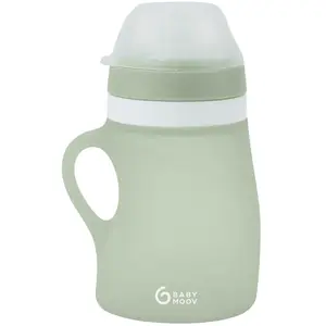 Gourde D'apprentissage Silicone Vert Pastel 150 Ml Babymoov pas cher