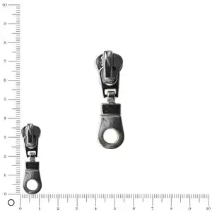 Perles et bijoux Pendentif fermeture éclair L. 38 mm - Argenté vieilli