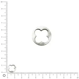 Perles et bijoux 2 Breloque rosace en nacre Ø 12 mm - BlancVendu parscrapmalin
