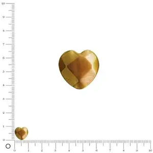 Perles et bijoux Perle en verre oeil de chat forme coeur Ø 10 mm - SableVendu parscrapmalin