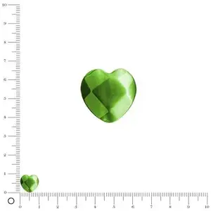 Perles et bijoux Perle en verre oeil de chat forme coeur Ø 10 mm - VertVendu parscrapmalin