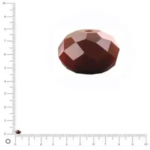 Perles et bijoux Perle en verre donut à facettes Ø 4 mm - Rouge - lot de 10Vendu parscrapmalin