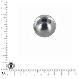 Perles et bijoux 3 Perle en metal Ø 10 mm - ArgentéVendu parscrapmalin