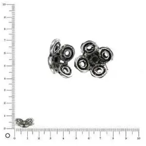 Perles et bijoux Coupelle Ø 15 mm - Argenté vieilli - x 2Vendu parscrapmalin