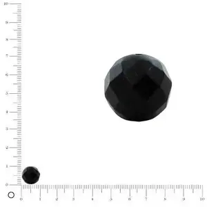 Perles et bijoux 2 Perle ronde en ardoise facettée - Ø 10 mmVendu parscrapmalin