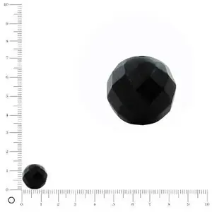 Perles et bijoux 2 Perle ronde en ardoise facettée - Ø 14 mmVendu parscrapmalin