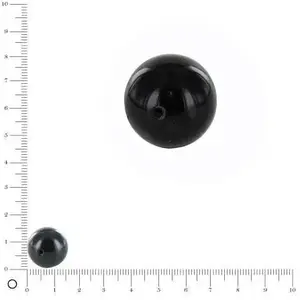 Perles et bijoux Perle en verre Ø 16 mm - NoireVendu parscrapmalin