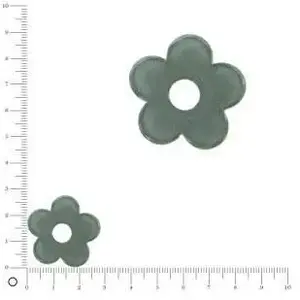 Perles et bijoux Breloque fleur pour bague à monter Ø 28 mm - Gris anthraciteVendu parscrapmalin