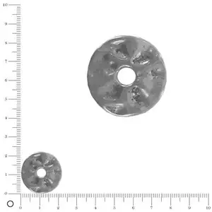 Rondelle martelée pour bague à monter Ø 22 mm - Argenté vieilliVendu parscrapmalin