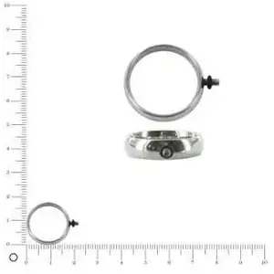 Perles et bijoux Bague à compléter Ø 18 mm - ArgentéVendu parscrapmalin